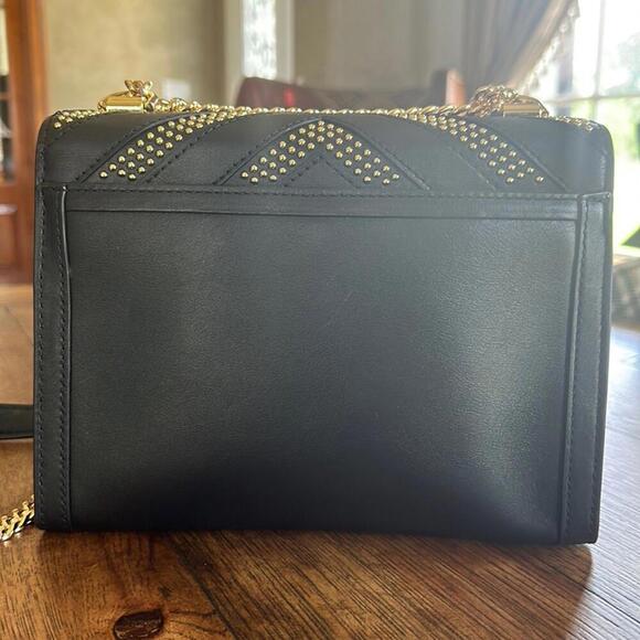Michael Kors | Whitney Black & Gold Studded Shoulder Bag | NWOT | 0762 - Picture 4 of 9